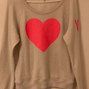 Victoria's Secret heart crewneck sweatshirt